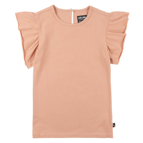 CarlijnQ CarlijnQ | Basics | Ruffled Short Sleeve Top | Roze CarlijnQ CarlijnQ | Basics | Ruffled Short Sleeve Top | Roze