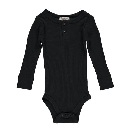MarMar MarMar | Body LS Black | Rib Romper MarMar MarMar | Body LS Black | Rib Romper