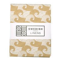 Swedish Linens | Waves Warm Sand | 90x200 hoeslaken 1-persoons