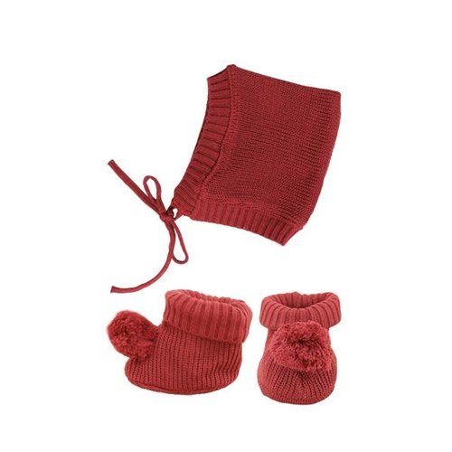 Olli Ella Olli Ella | Dinkum Doll Knit Set | Poppen muts + slofjes