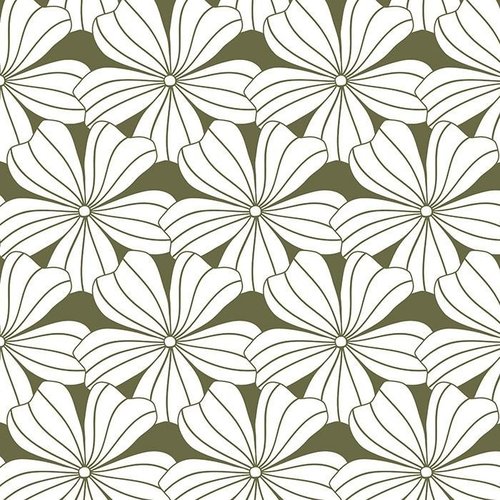 Swedish Linens Swedish Linens | Hoeslaken Flowers | Olive Green