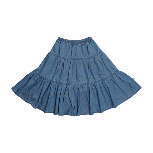 CarlijnQ CarlijnQ | Denim Flared skirt | Rok CarlijnQ CarlijnQ | Denim Flared skirt | Rok