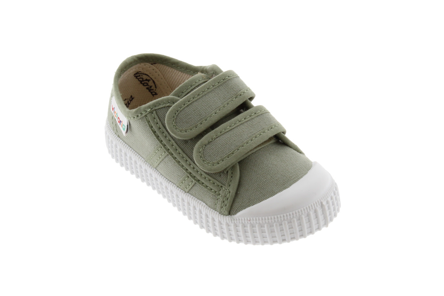 Victoria | 136606 | Lage Sneakers klittenband | Aloe groen - Bij en Mus