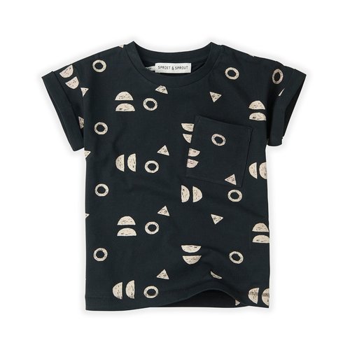 Sproet & Sprout Sproet & Sprout | T-shirt Print Abstract Asphalt | Zwart Sproet & Sprout Sproet & Sprout | T-shirt Print Abstract Asphalt | Zwart