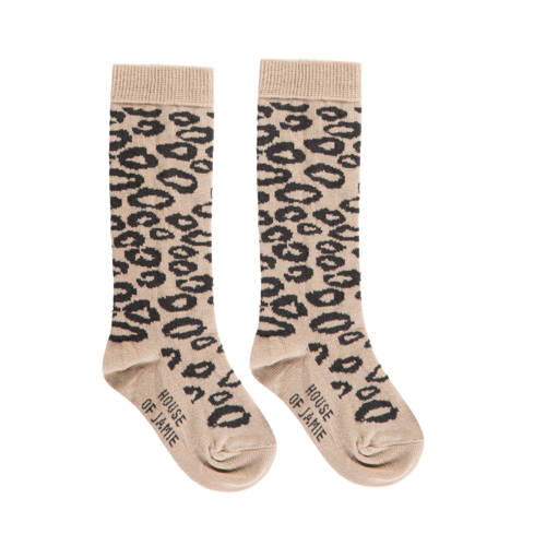 House of Jamie House of Jamie | Knee Socks | Caramel Leopard