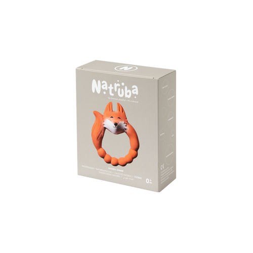 Natruba Natruba | Teether Fox | Bijtring Vos oranje