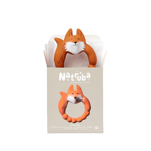 Natruba Natruba | Teether Fox | Bijtring Vos oranje