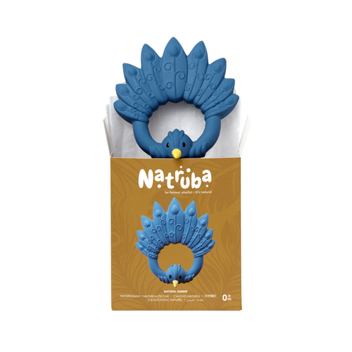 Natruba Natruba | Teether Peacock | Bijtring Pauw blauw
