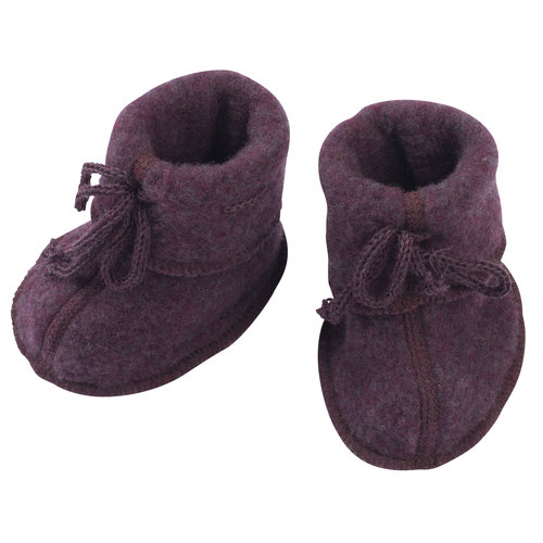 Engel Natur Engel Natur | Baby booties | Slofjes wol | Purple melange