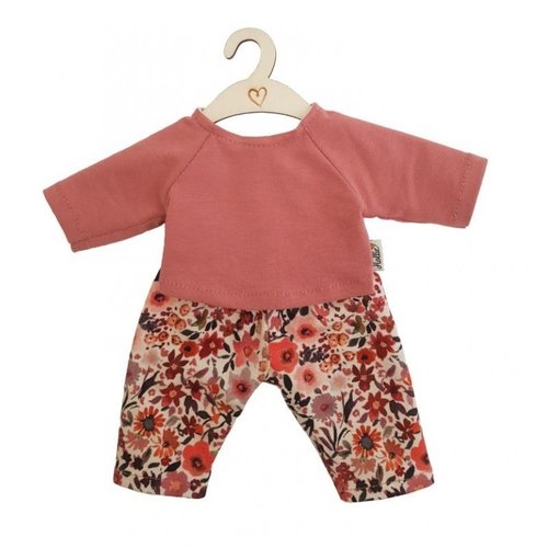 Hollie Hollie | Poppenbroek en -shirt | Retro Flowers