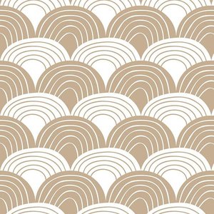 Swedish Linens Swedish Linens | Rainbows Warm sand | 90x200 hoeslaken 1-persoons