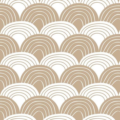 Swedish Linens Swedish Linens | Rainbows Warm sand | 90x200 hoeslaken 1-persoons Swedish Linens Swedish Linens | Rainbows Warm sand | 90x200 hoeslaken 1-persoons