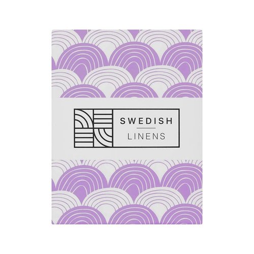 Swedish Linens Swedish Linens | Rainbow Lilac | 60x120 hoeslaken ledikant formaat