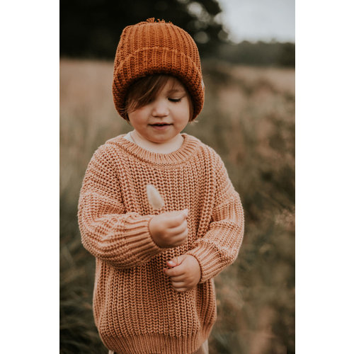 Yuki Kidswear Yuki | Chunky knit Sweater | Coral