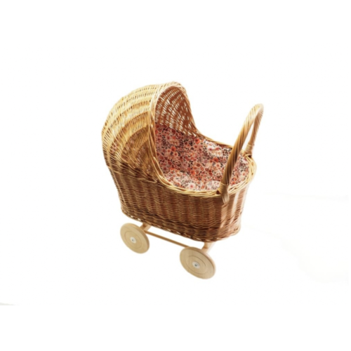 Hollie Hollie | Rotan poppenwagen met kap | Retro Flowers Hollie Hollie | Rotan poppenwagen met kap | Retro Flowers