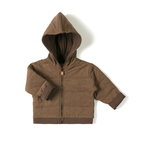 Nixnut Nixnut | Baby jacket | Stripe Toffee Nixnut Nixnut | Baby jacket | Stripe Toffee