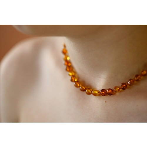 Orange and Amber Orange and Amber | Amber / Barnsteen ketting 32cm