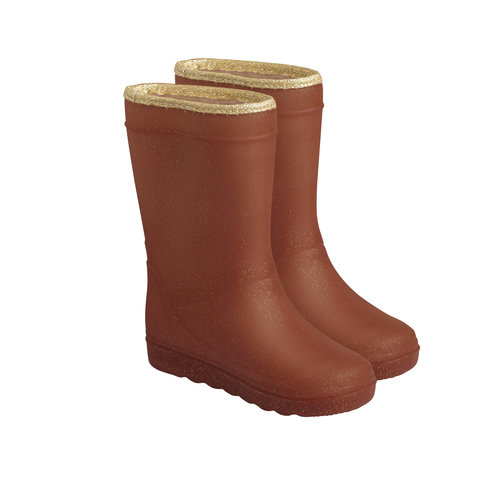 Enfant En Fant | Thermo Boots Glitter | Laarzen Leather Brown Enfant En Fant | Thermo Boots Glitter | Laarzen Leather Brown