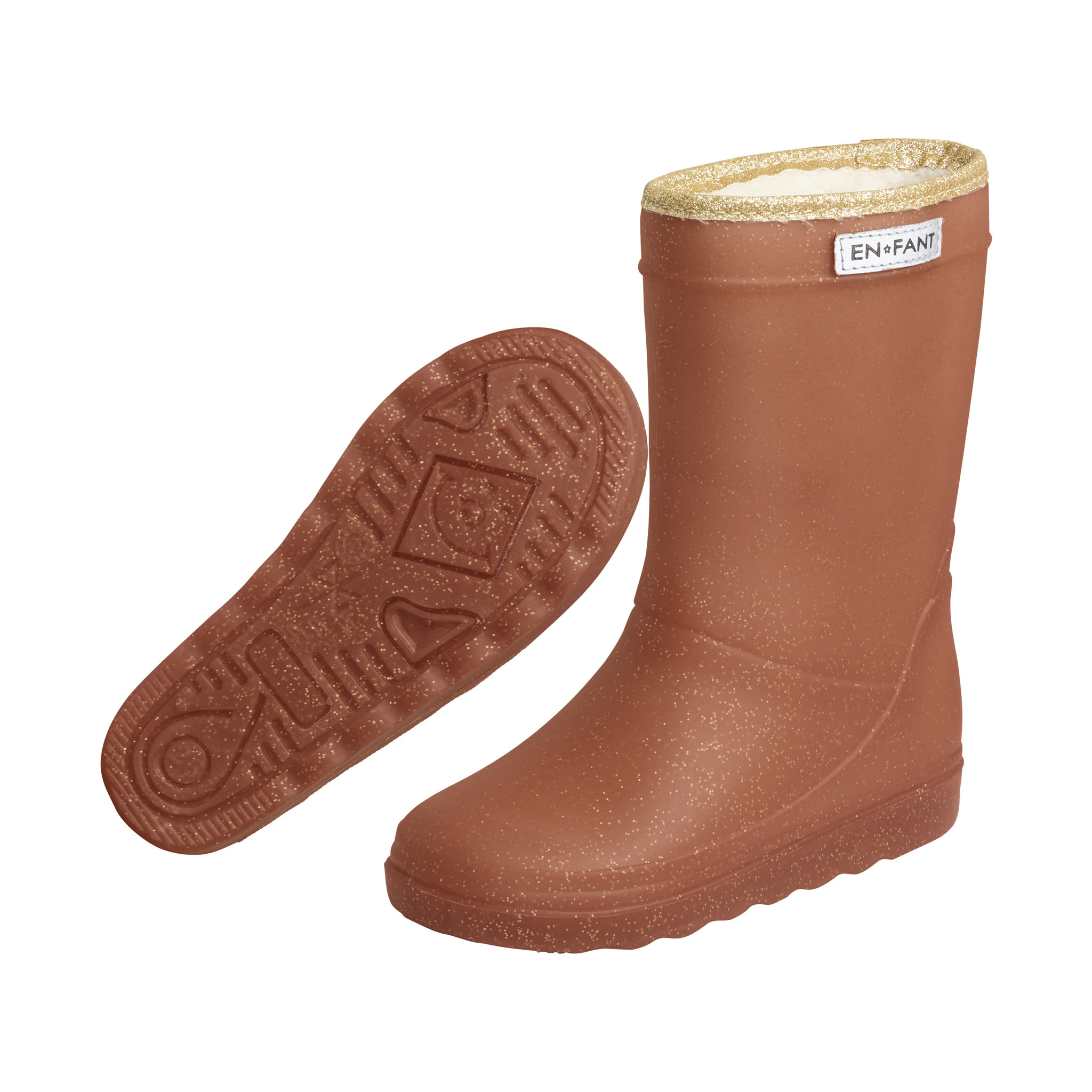 Fant | Thermo Boots Glitter | Laarzen Leather Brown - Bij Mus