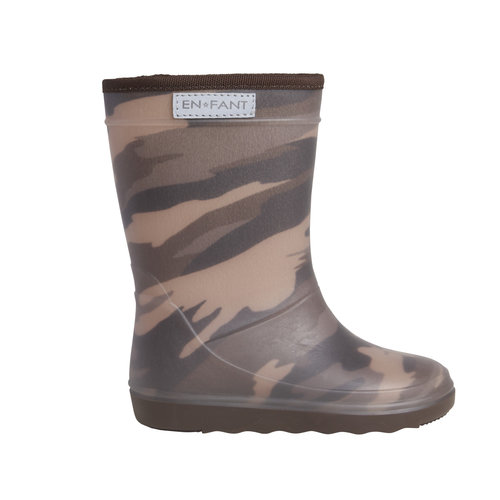 Enfant En Fant | Thermo Boots Print | Laarzen Army Olive