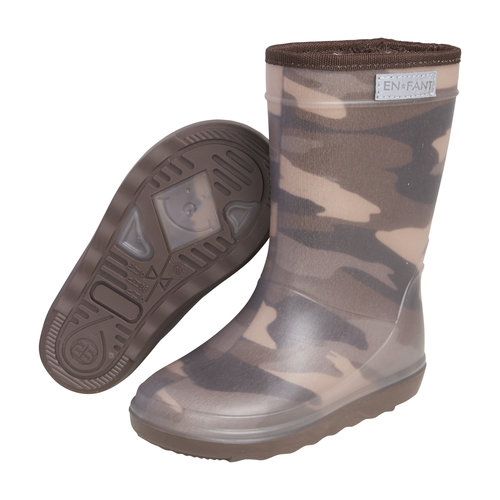 Enfant En Fant | Thermo Boots Print | Laarzen Army Olive