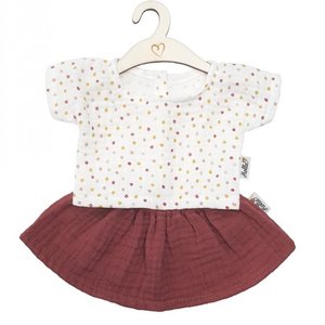 Hollie Hollie | Poppen rok en shirt | Blush sweet dots