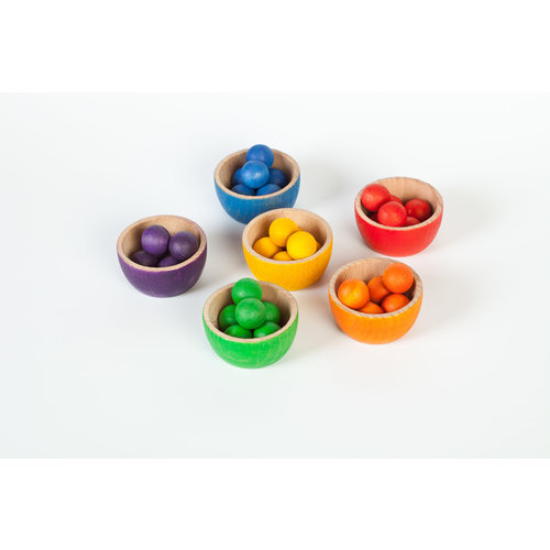 Grapat Grapat | Houten bakjes en ballen set Grapat Grapat | Houten bakjes en ballen set