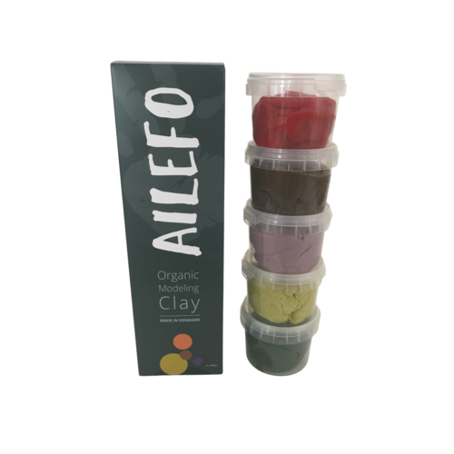 Ailefo Ailefo | organic klei | 5x forest colors small tube Ailefo Ailefo | organic klei | 5x forest colors small tube