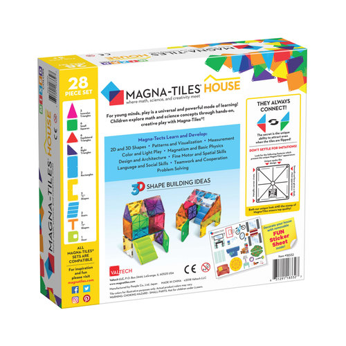 Magna-Tiles Magna-Tiles | Clear Colors House set | 28 delig