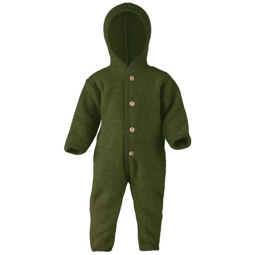 Engel Natur Engel Natur | Hooded Overall | Onesie van wol | Schilf (riet/groen)