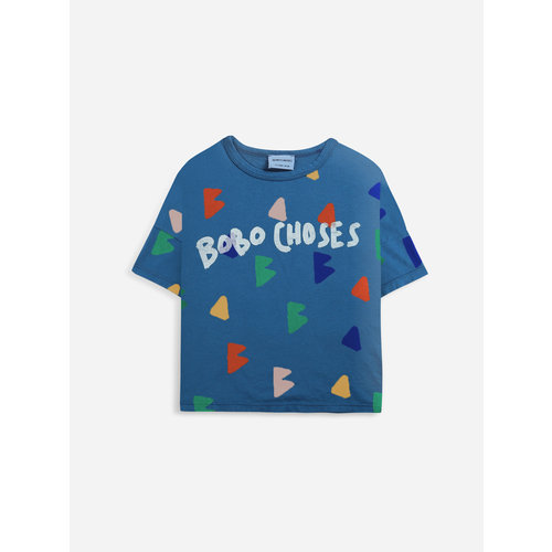 Bobo Choses Bobo Choses | B.C all over T-shirt | Prussian Blue Bobo Choses Bobo Choses | B.C all over T-shirt | Prussian Blue