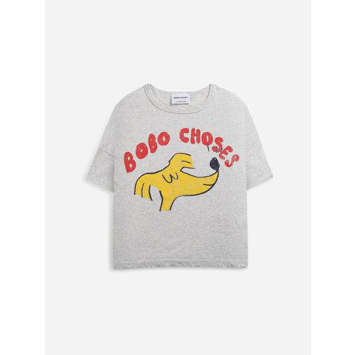 Bobo Choses Bobo Choses | Sniffy Dog T-shirt | Heather Grey Bobo Choses Bobo Choses | Sniffy Dog T-shirt | Heather Grey