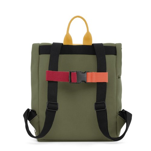 Dusq Dusq | Mini bag | Canvas | Forest Green + Autumn Yellow