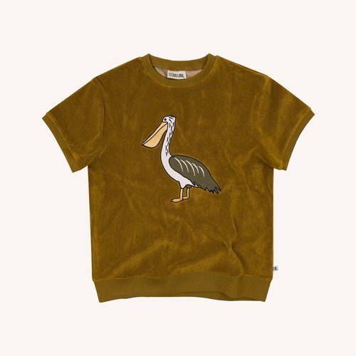 CarlijnQ CarlijnQ | Sweater terry short sleeve | Pelican CarlijnQ CarlijnQ | Sweater terry short sleeve | Pelican