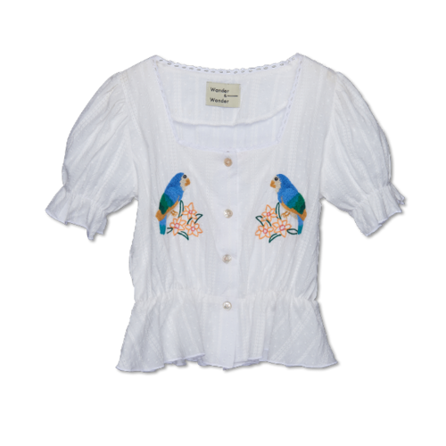 Wander & Wonder Wander & Wonder | Peasant top | White Bird Wander & Wonder Wander & Wonder | Peasant top | White Bird