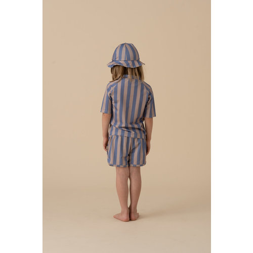 House of Jamie House of Jamie | UV Top | Blue & Sesame Stripes