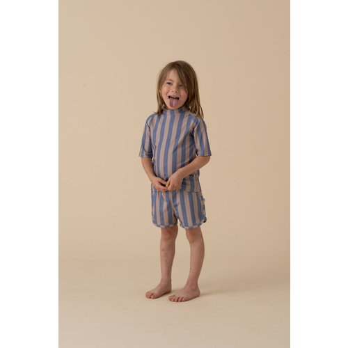 House of Jamie House of Jamie | UV Top | Blue & Sesame Stripes