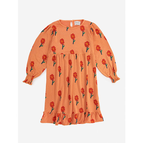 Bobo Choses Bobo Choses | Flowers all over dress | Jurk Salmon pink Bobo Choses Bobo Choses | Flowers all over dress | Jurk Salmon pink