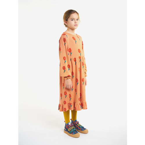 Bobo Choses Bobo Choses | Flowers all over dress | Jurk Salmon pink