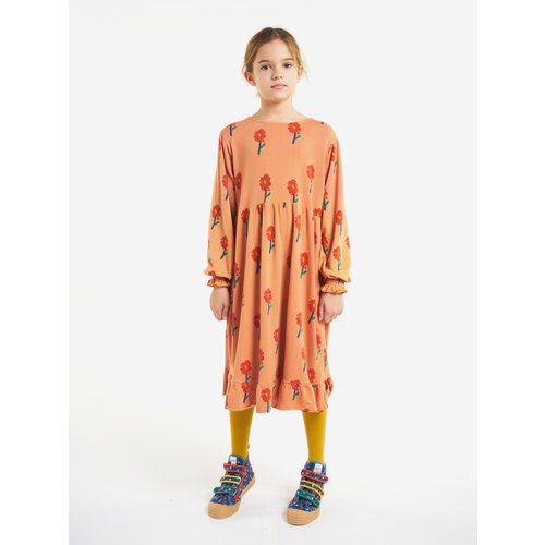 Bobo Choses Bobo Choses | Flowers all over dress | Jurk Salmon pink