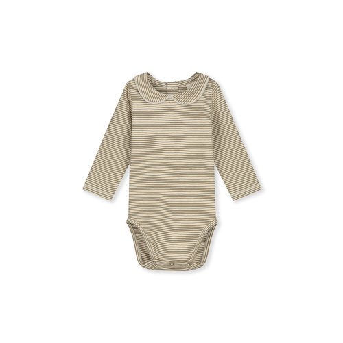Gray Label Gray Label | Baby Collar Onesie | Romper Peanut / Cream Gray Label Gray Label | Baby Collar Onesie | Romper Peanut / Cream