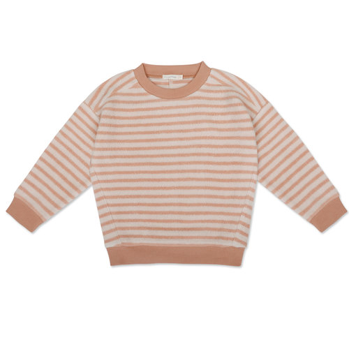 Phil & Phae Phil & Phae | Oversized teddy sweater | Rose Tan stripes