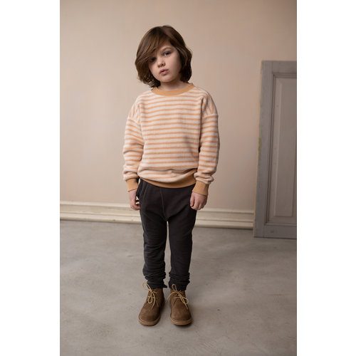 Phil & Phae Phil & Phae | Oversized teddy sweater | Rose Tan stripes