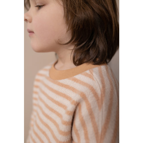 Phil & Phae Phil & Phae | Oversized teddy sweater | Rose Tan stripes