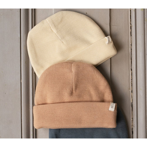 Phil & Phae Phil & Phae | Doublé jersey baby hat | Mutsje Rose Tan