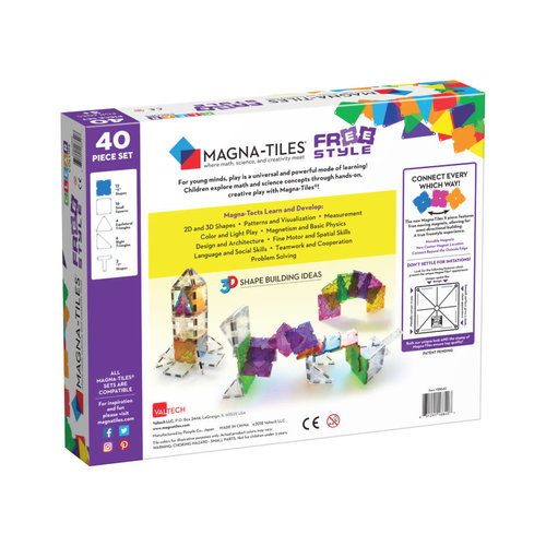 Magna-Tiles Magna-Tiles | Freestyle clear colors | 40 delig