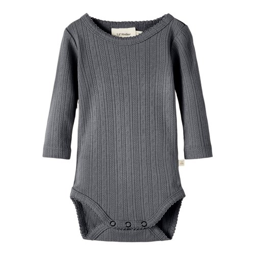 Lil' Atelier Lil' Atelier | Rachel slim body LS | Romper Quiet Shade Lil' Atelier Lil' Atelier | Rachel slim body LS | Romper Quiet Shade