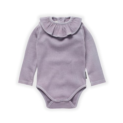 Sproet & Sprout Sproet & Sprout | Rib romper collar | Ice Purple Sproet & Sprout Sproet & Sprout | Rib romper collar | Ice Purple