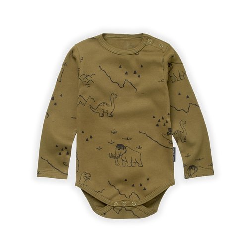 Sproet & Sprout Sproet & Sprout | Romper Dino Khaki