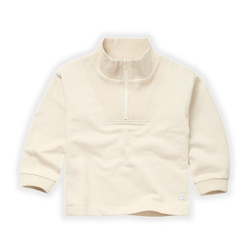 Sproet & Sprout Sproet & Sprout | Zip mock sweatshirt Ivory